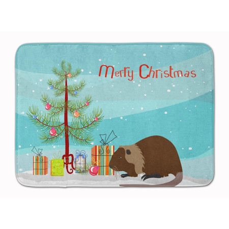 Carolines Treasures Coypu Nutria River Rat Christmas Machine Washable Memory Foam Mat BB9246RUG